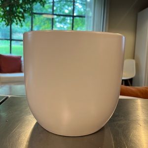 White ceramic planter